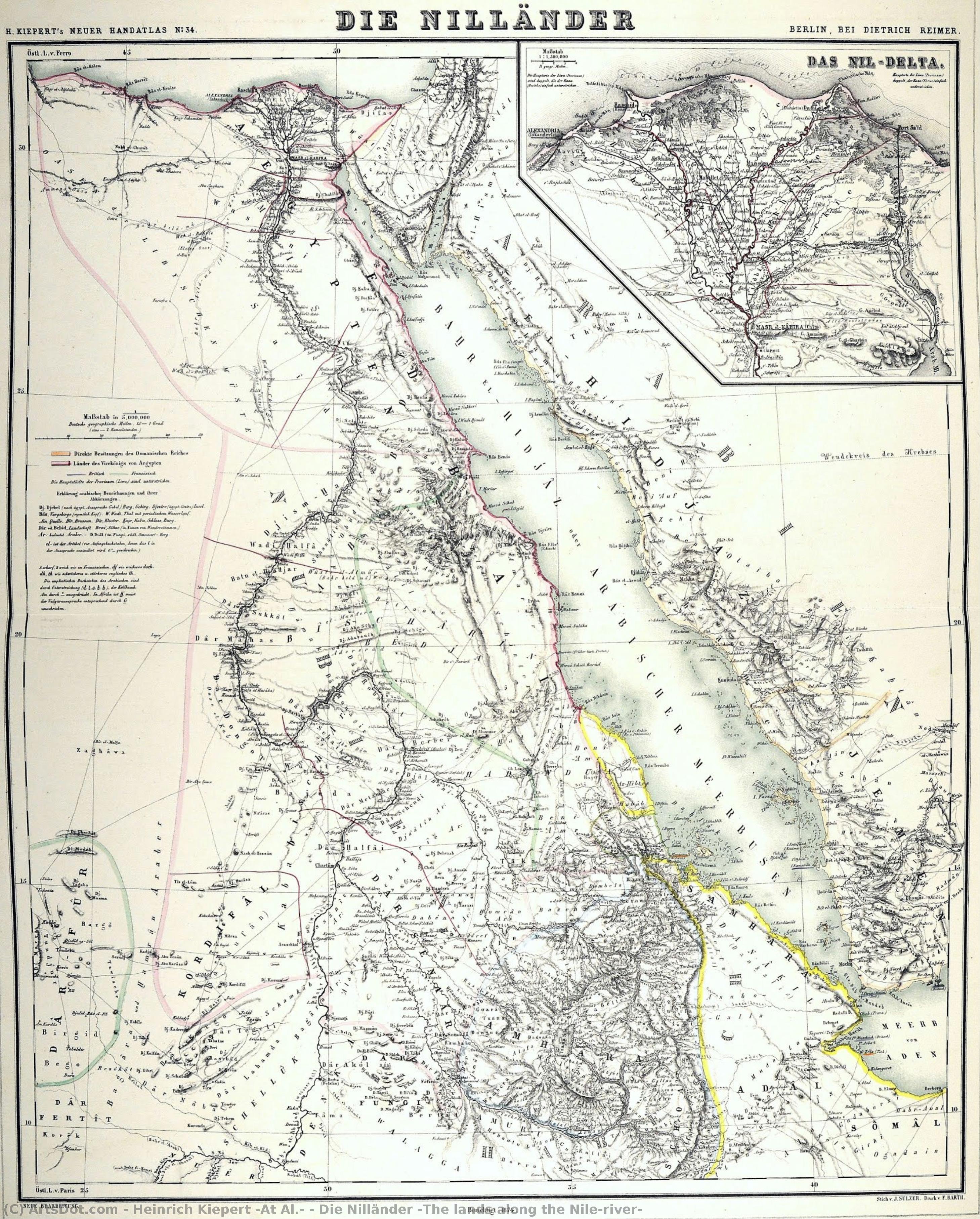 Die Nilländer [the Lands Along The Nile-river] — Heinrich Kiepert [at Al.]