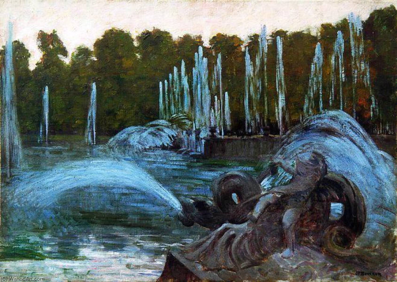 Le Bassin De Neptune À Versailles (titre Inscrit) — Joseph-félix Bouchor