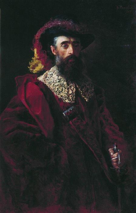 Portrait Of The Man In Red Velvet Suit — Konstantin Yegorovich Makovsky
