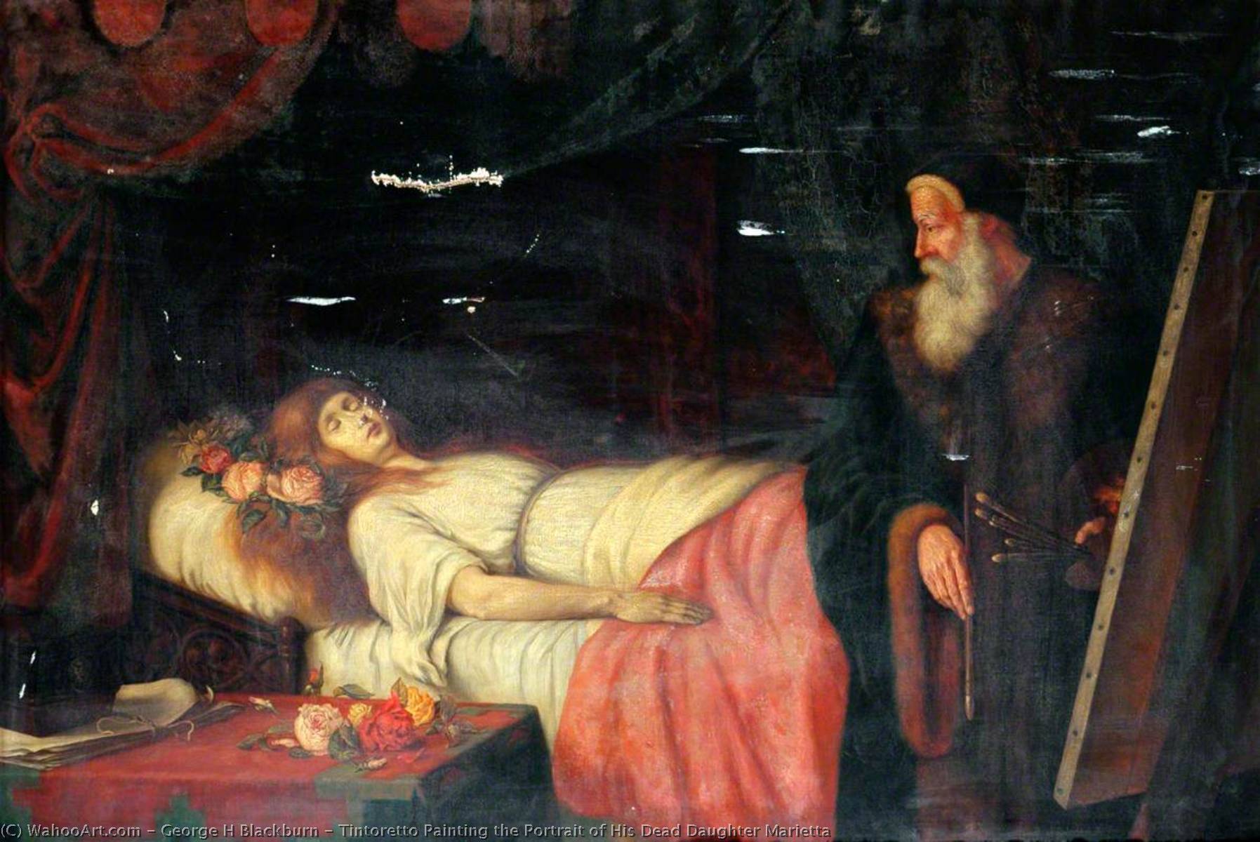 Tintoretto Painting The Portrait Of His Dead Daughter Marietta — George H Blackburn