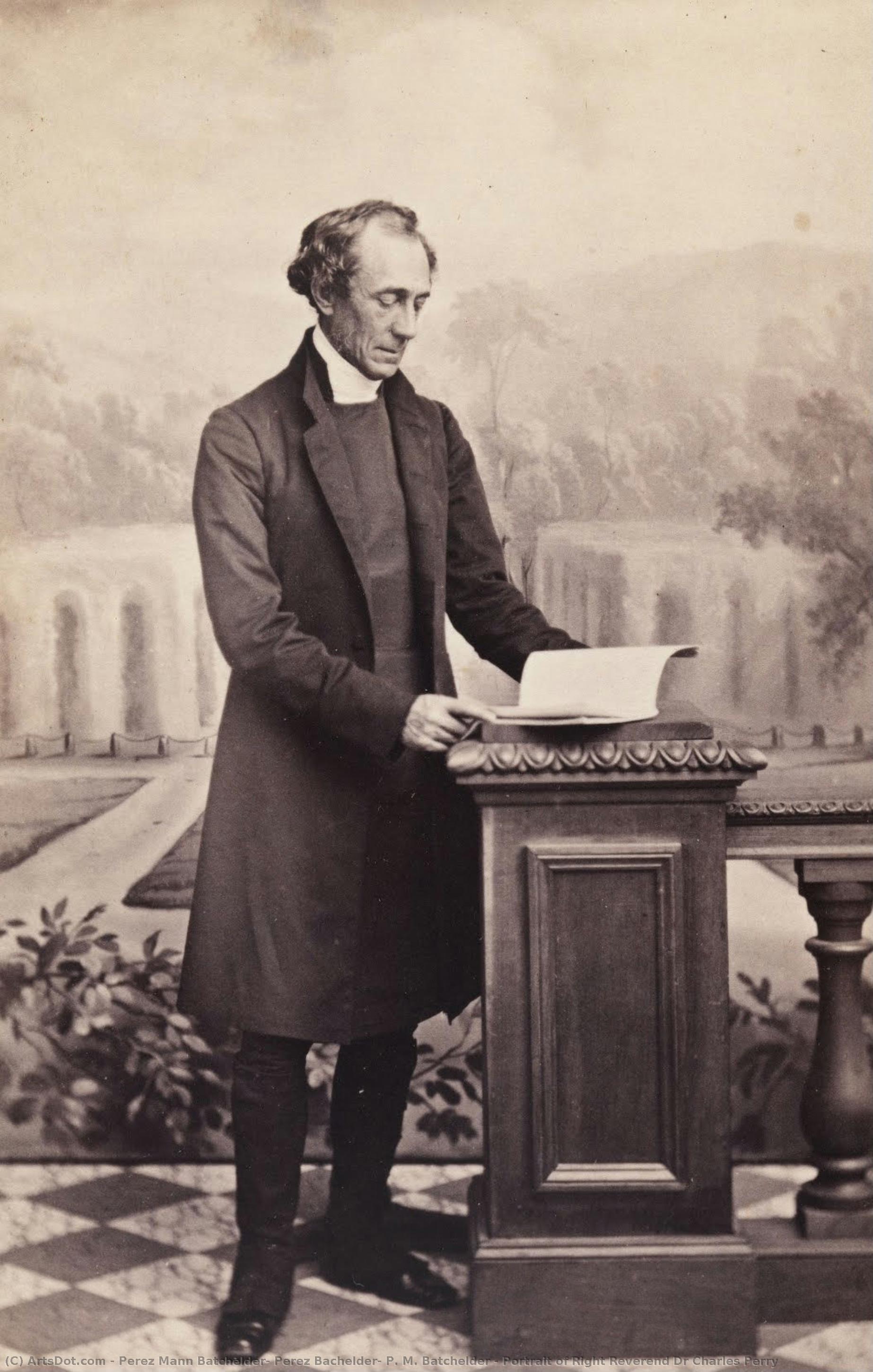 Portrait Of Right Reverend Dr Charles Perry — Perez Mann Batchelder, Perez Bachelder, P. M. Batchelder