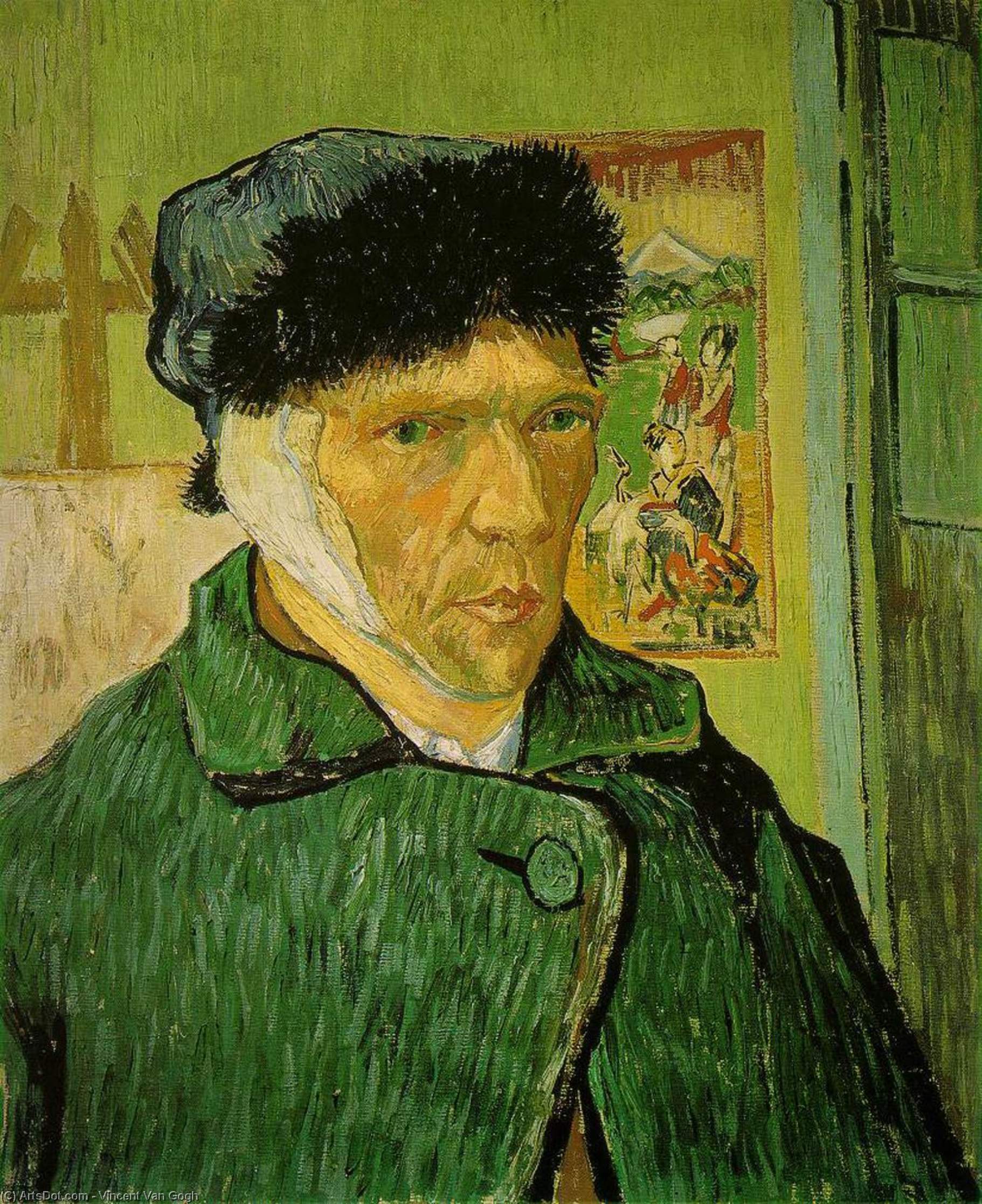 Self-portrait With Bandaged Ear [1889] — Vincent Willem Van Gogh