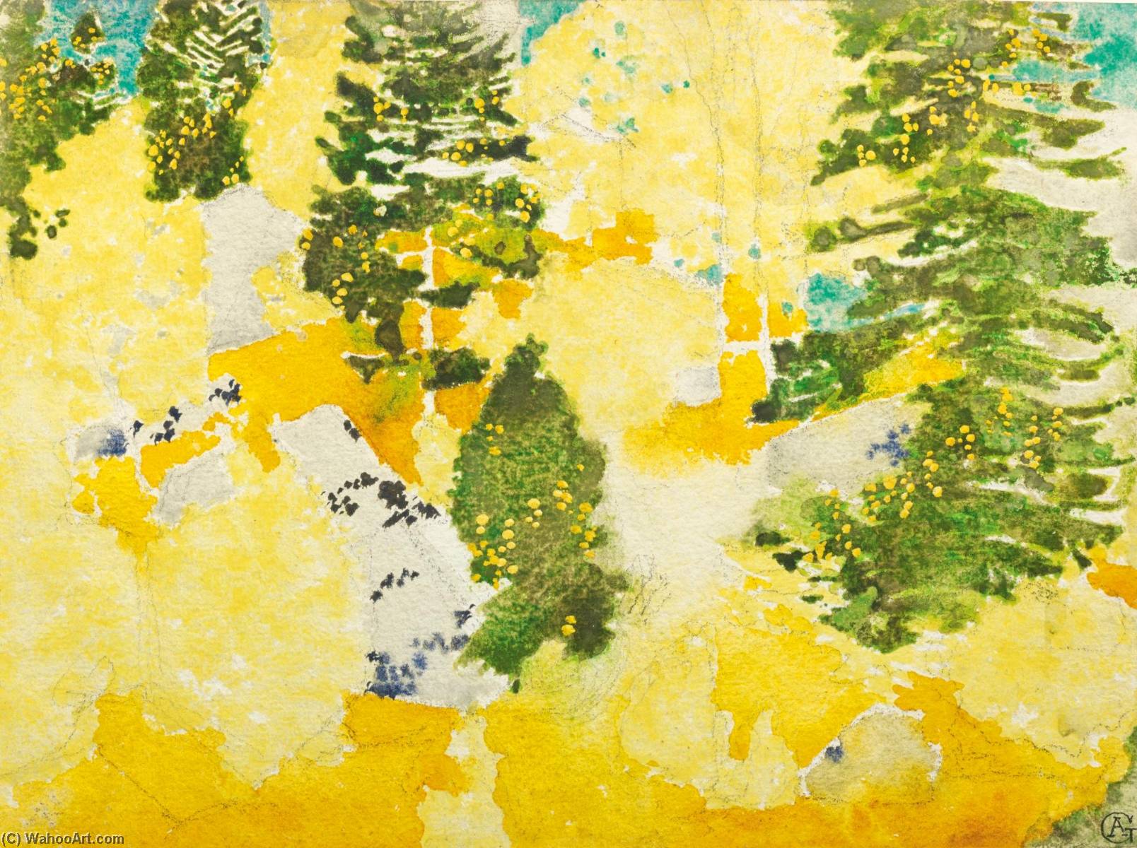 Herbstwald (la Motta, Coltura) — Augusto Giacometti