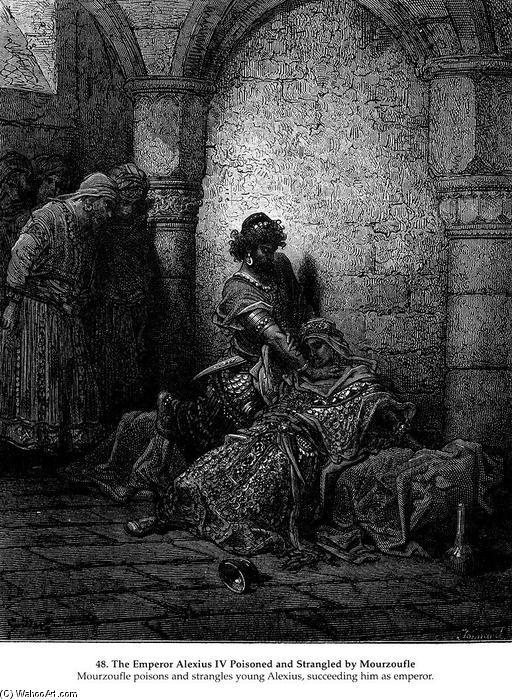 The Emperor Alexius Iv Poisoned And Strangled By Mourzoufle — Paul Gustave Doré