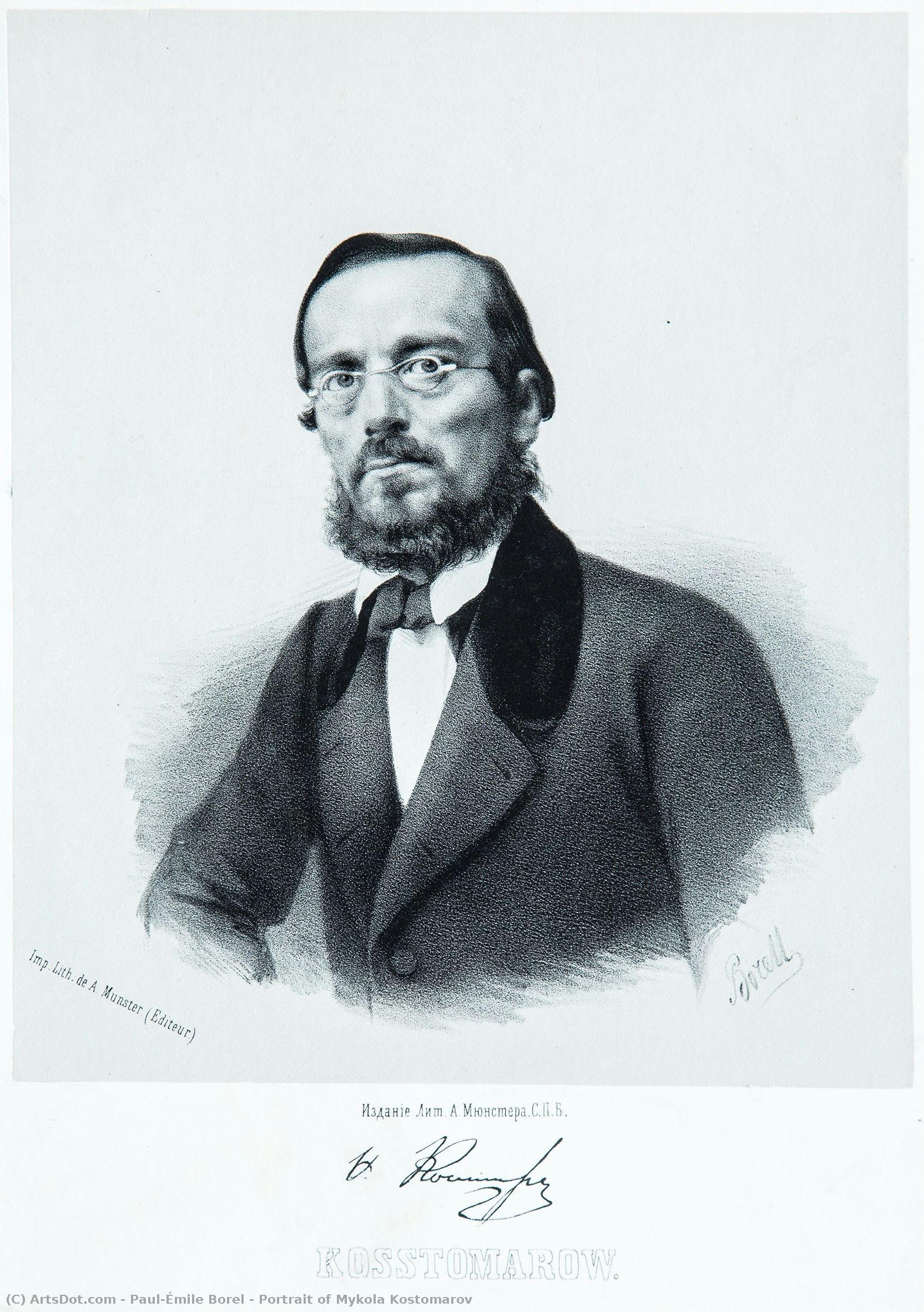 Portrait Of Mykola Kostomarov — Paul-émile Borel