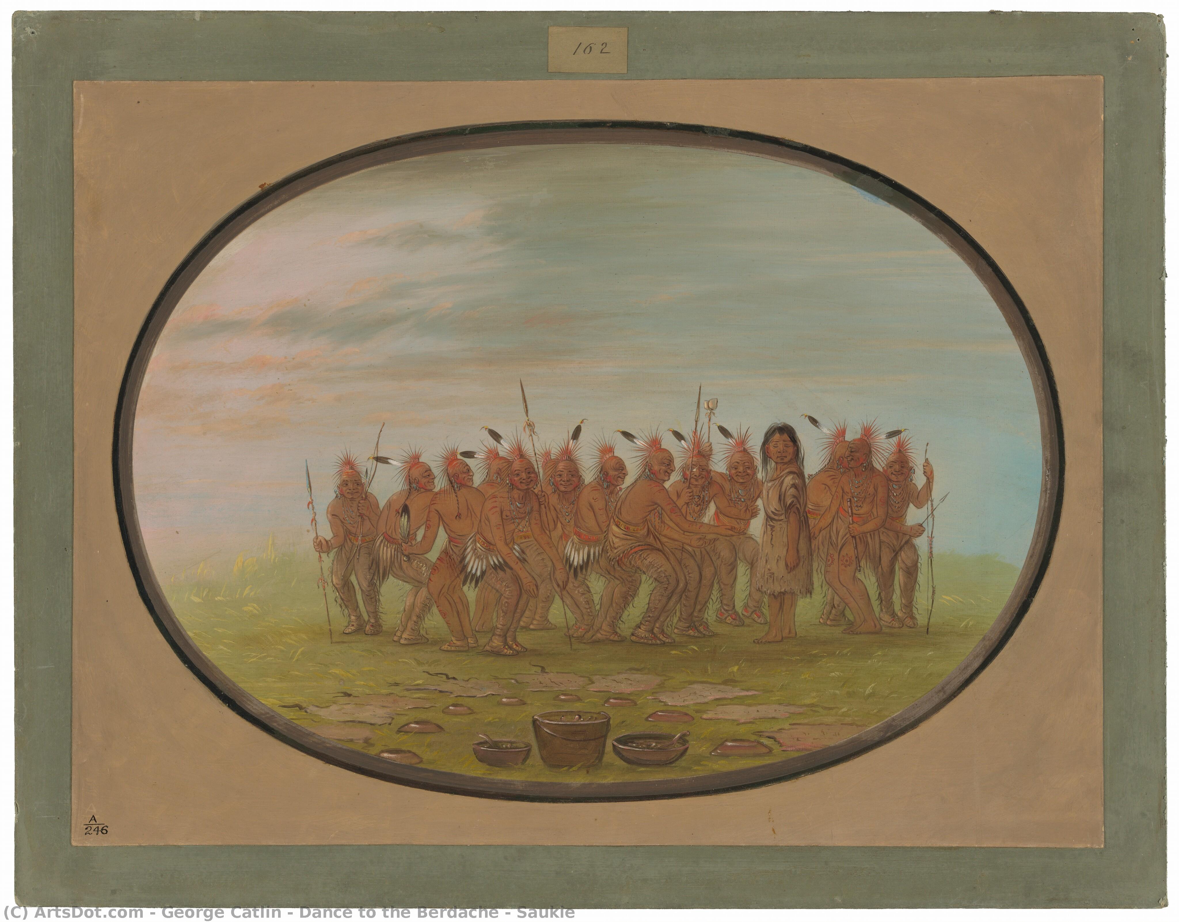Dance To The Berdache - Saukie — George Catlin