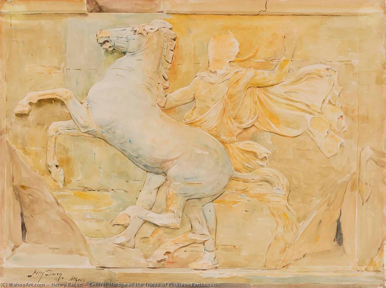 Central Metope Of The Frieze Of Phidias, Parthenon — Henry Bacon