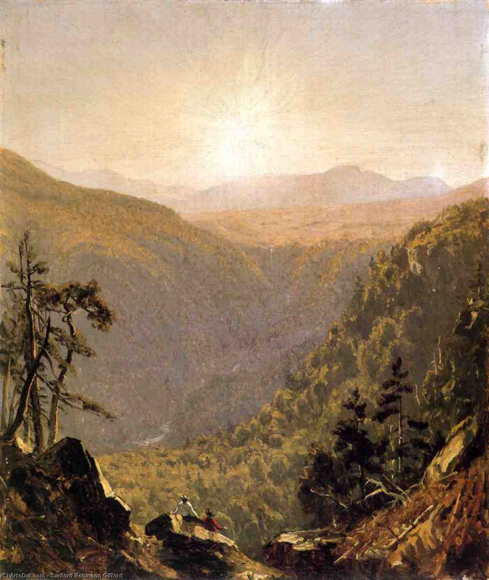 A Sketch In Kauterskill Clove — Sanford Robinson Gifford