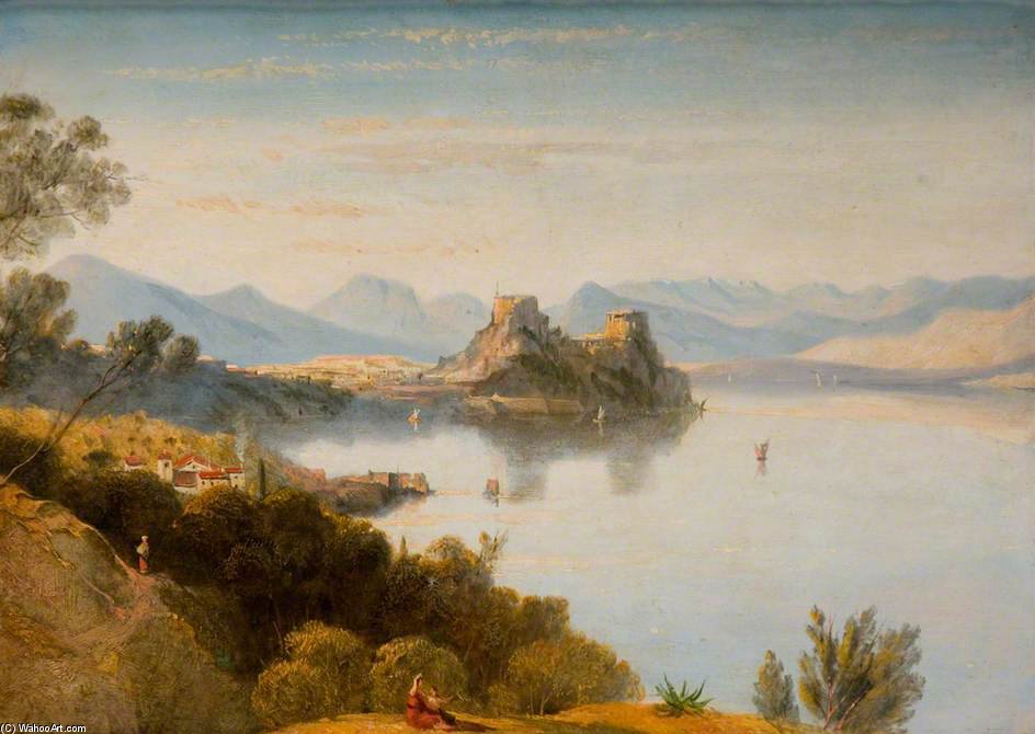 The Albanian Mountains With Corfu In The Distance — William Linton