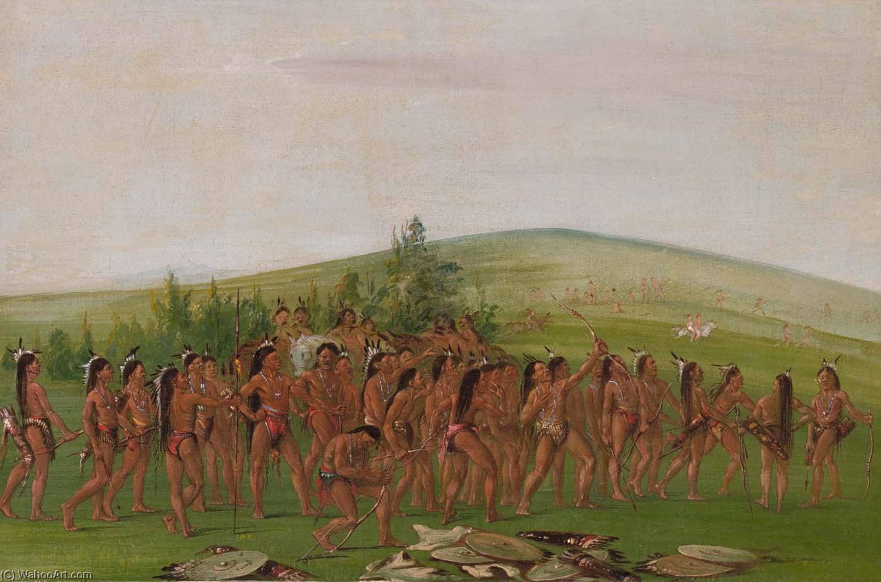 Archery Of The Mandan — George Catlin
