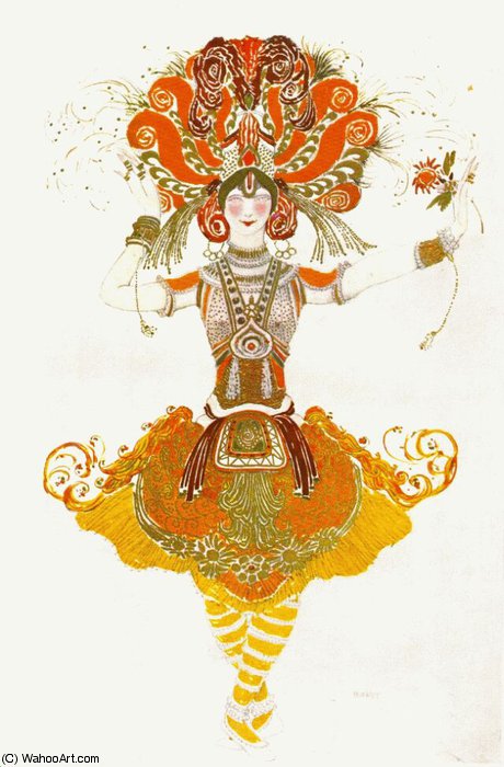 Loiseau De Feu Costume Pour Tamara Karsavina — Léon Bakst