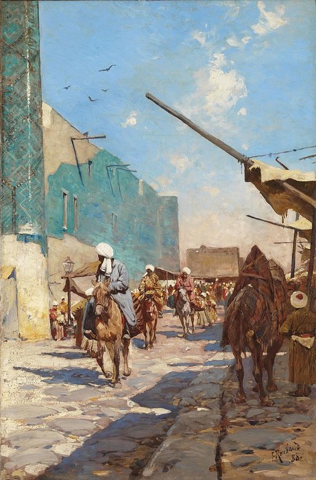 Rue Marchande Près De La Place Du Régistan — Franz Roubaud