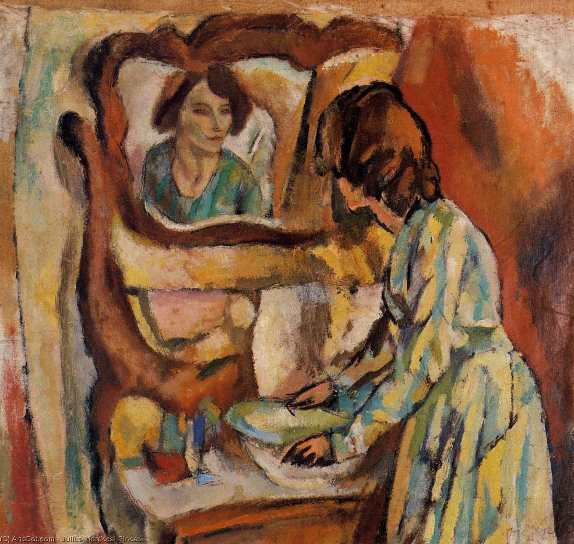 Woman Washing Herself — Julius Mordecai Pincas