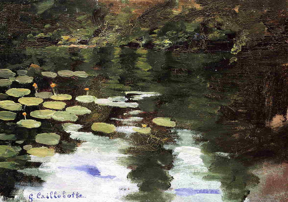 Yerres, On The Pond, Water Lilies — Gustave Caillebotte