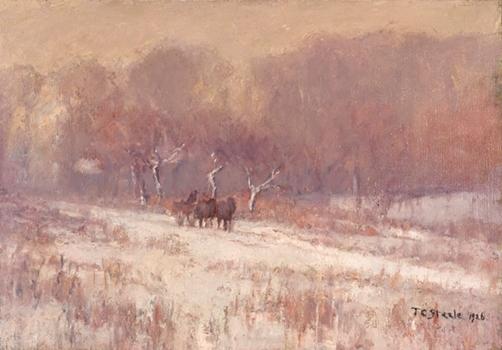Winter Scene (axtell Road, Snowy Day) — Theodore Clement Steele