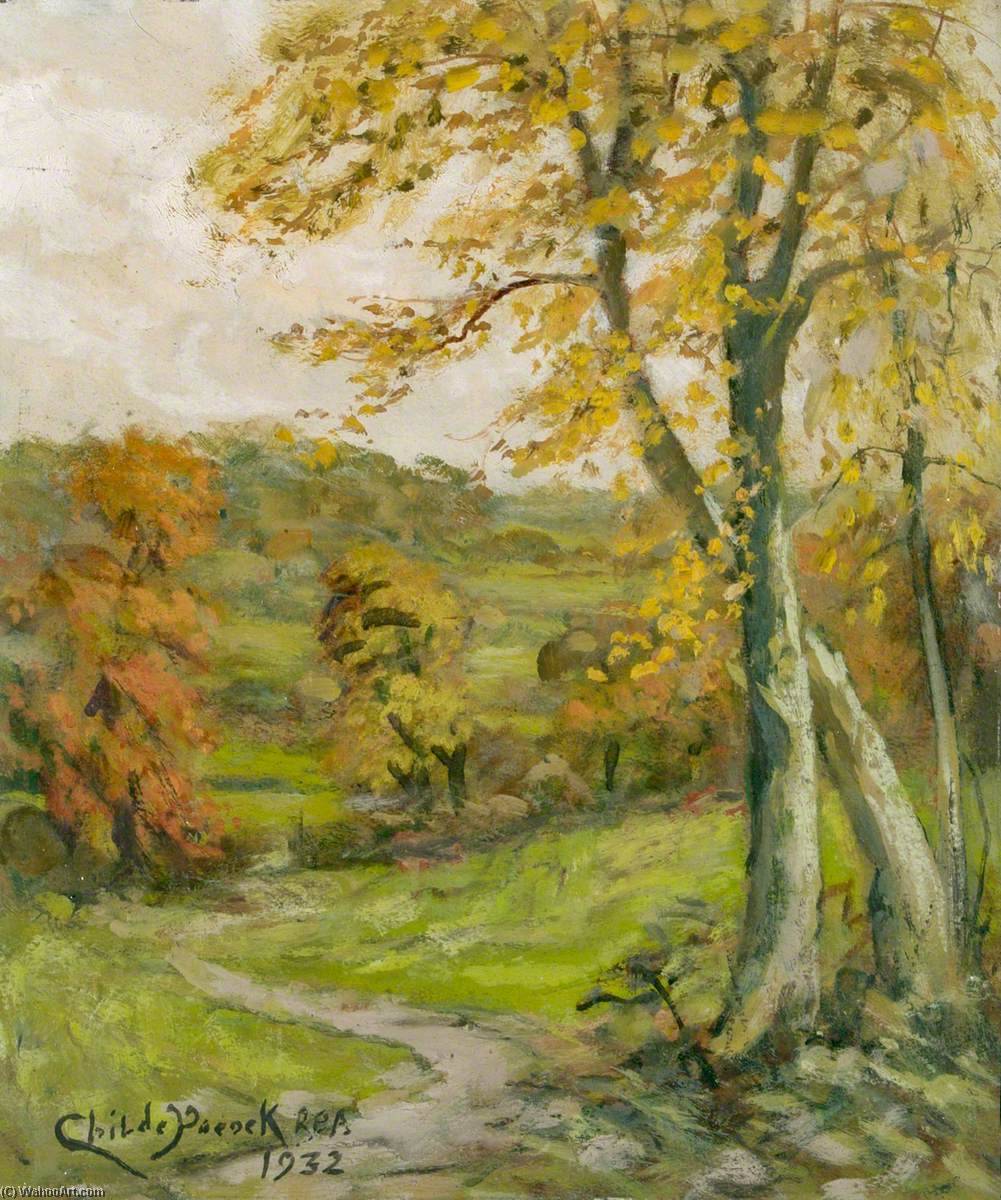 View From The Ridgeway To Totteridge, In Autumn — Henry Childe Pocock