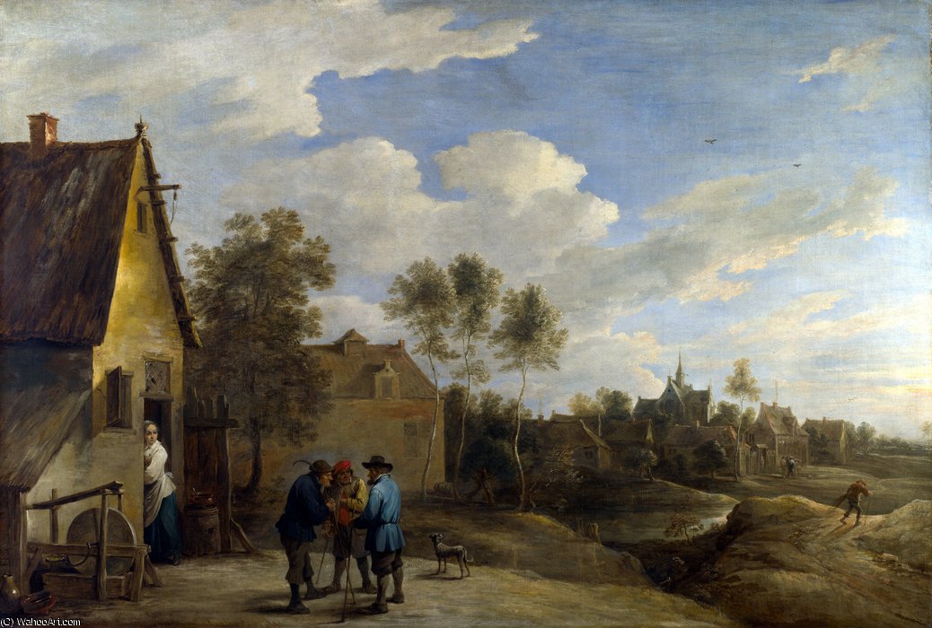 A View Of A Village — David Teniers The Younger
