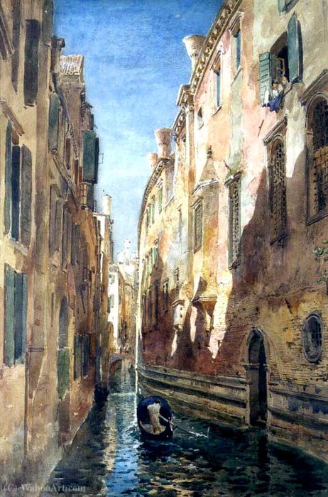 Canal Scene, Venice — Edward Angelo Goodall