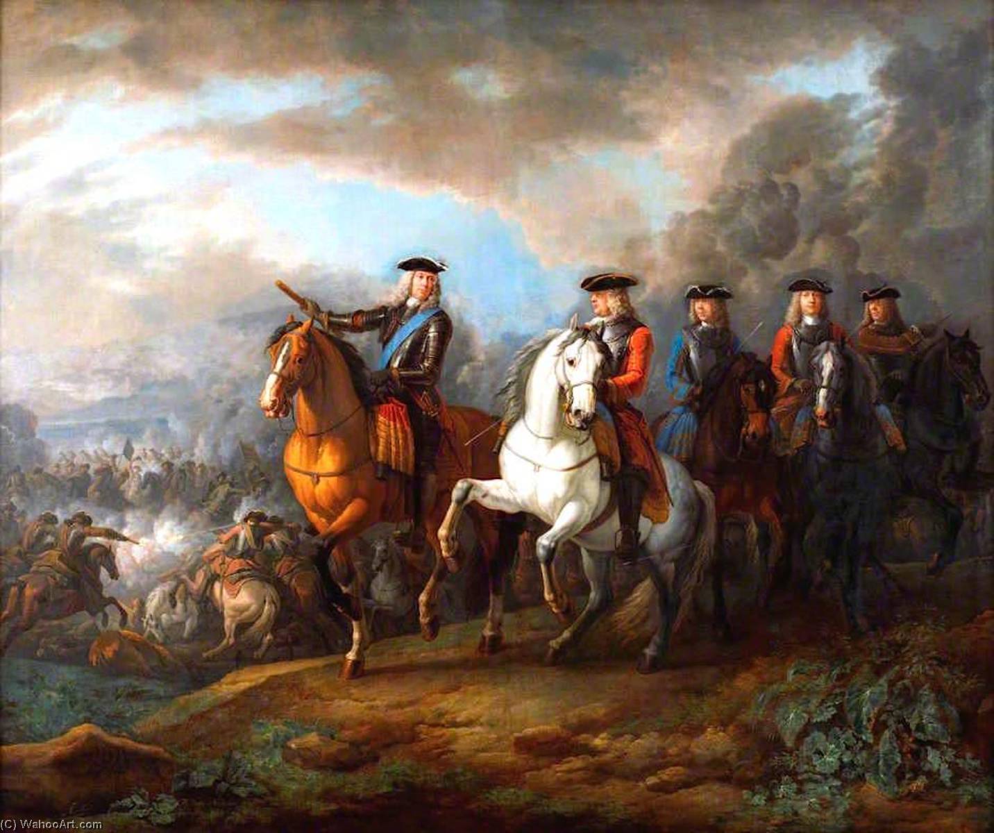The Duke Of Marlborough And The Earl Of Cadogan At Blenheim (hochstadt) — Pieter Van Bloemen