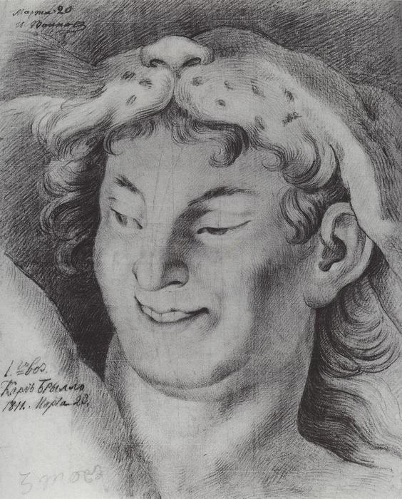 The Head Of Bacchus — Karl Pavlovich Bryullov