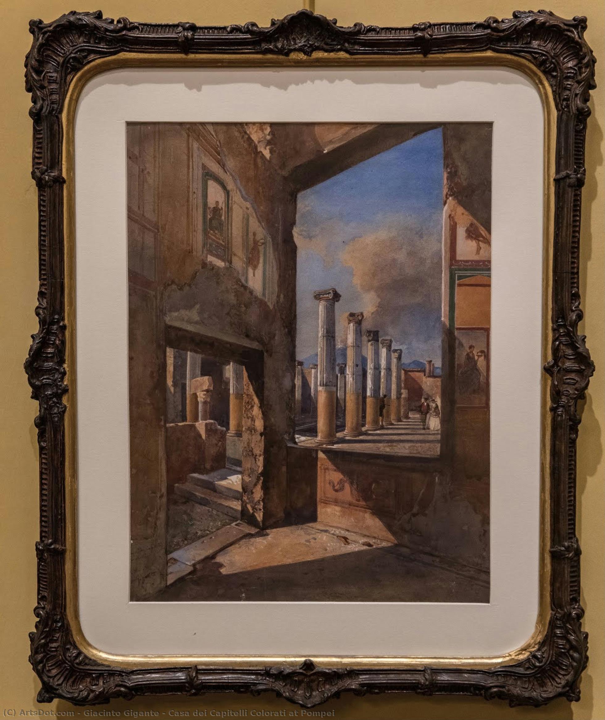 Casa Dei Capitelli Colorati At Pompei — Giacinto Gigante