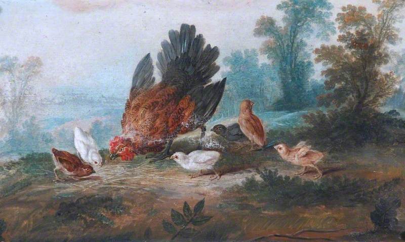 Hen And Chickens — Jean Baptiste Huet I