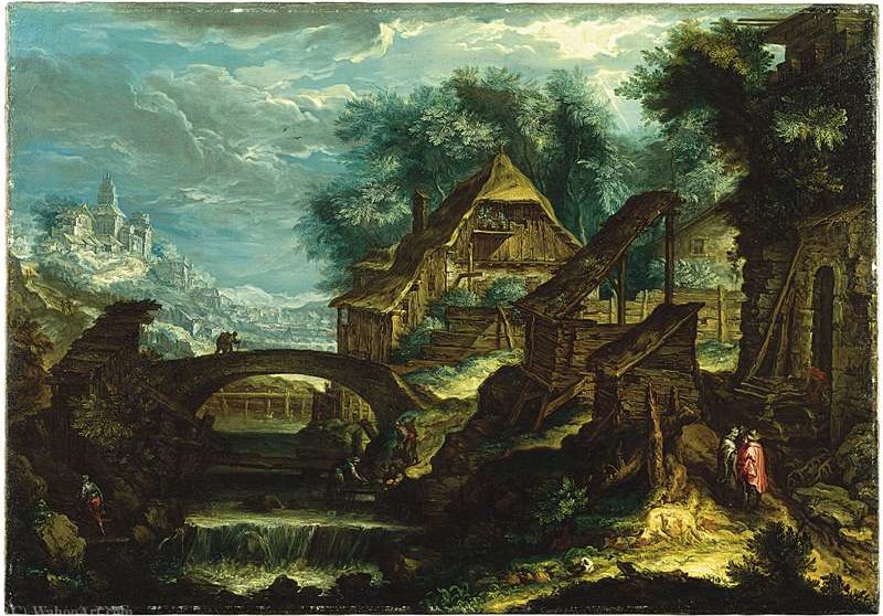 Mountainous Landscape In Bohemia With A View Of Prague — Pieter Stevens