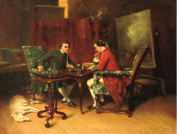 A Game Of Chess — Jean-louis Ernest Meissonier