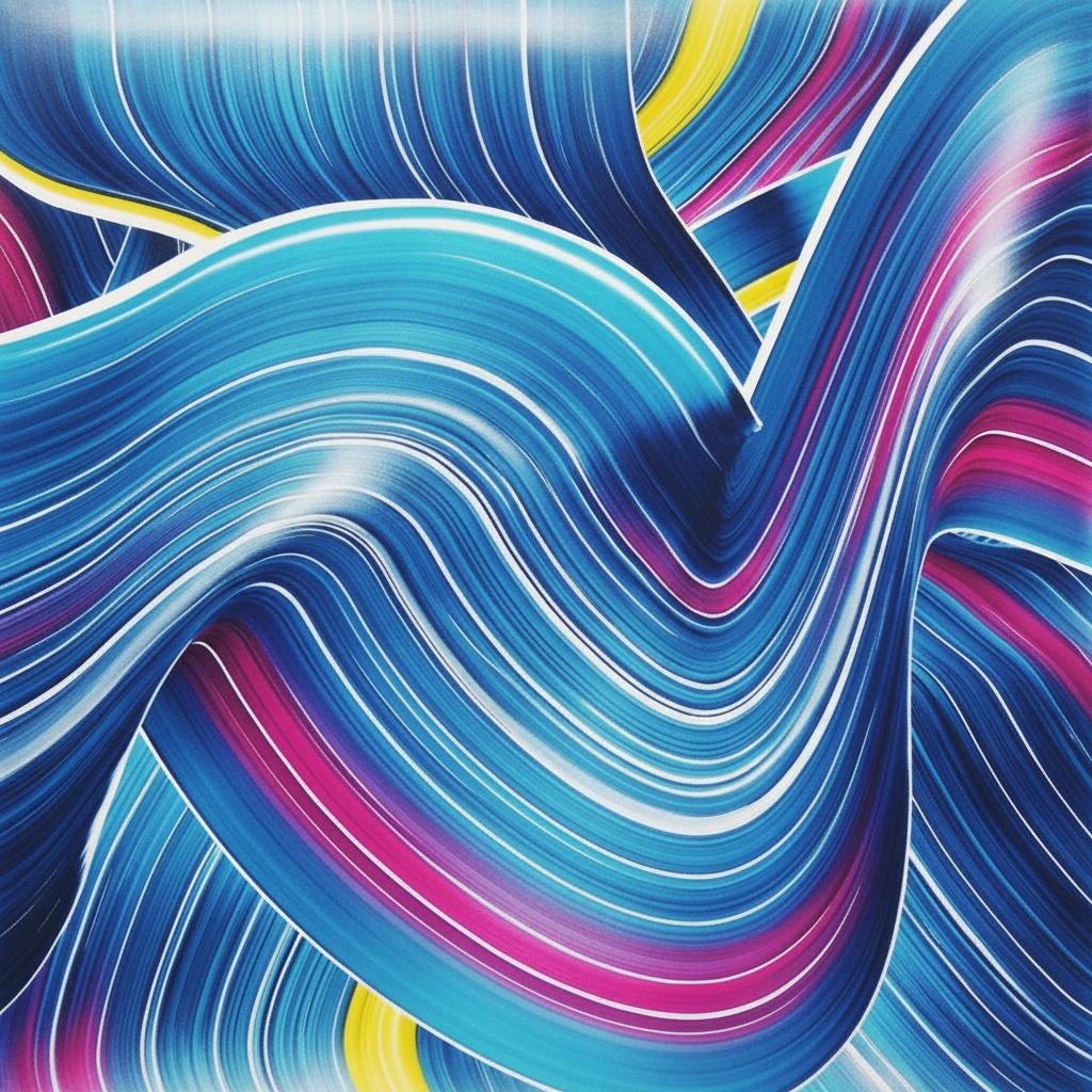Rhythmic Convergence Of Prismatic Ribbons In A Fluid Symphony Of Motion — Benoît Dumas