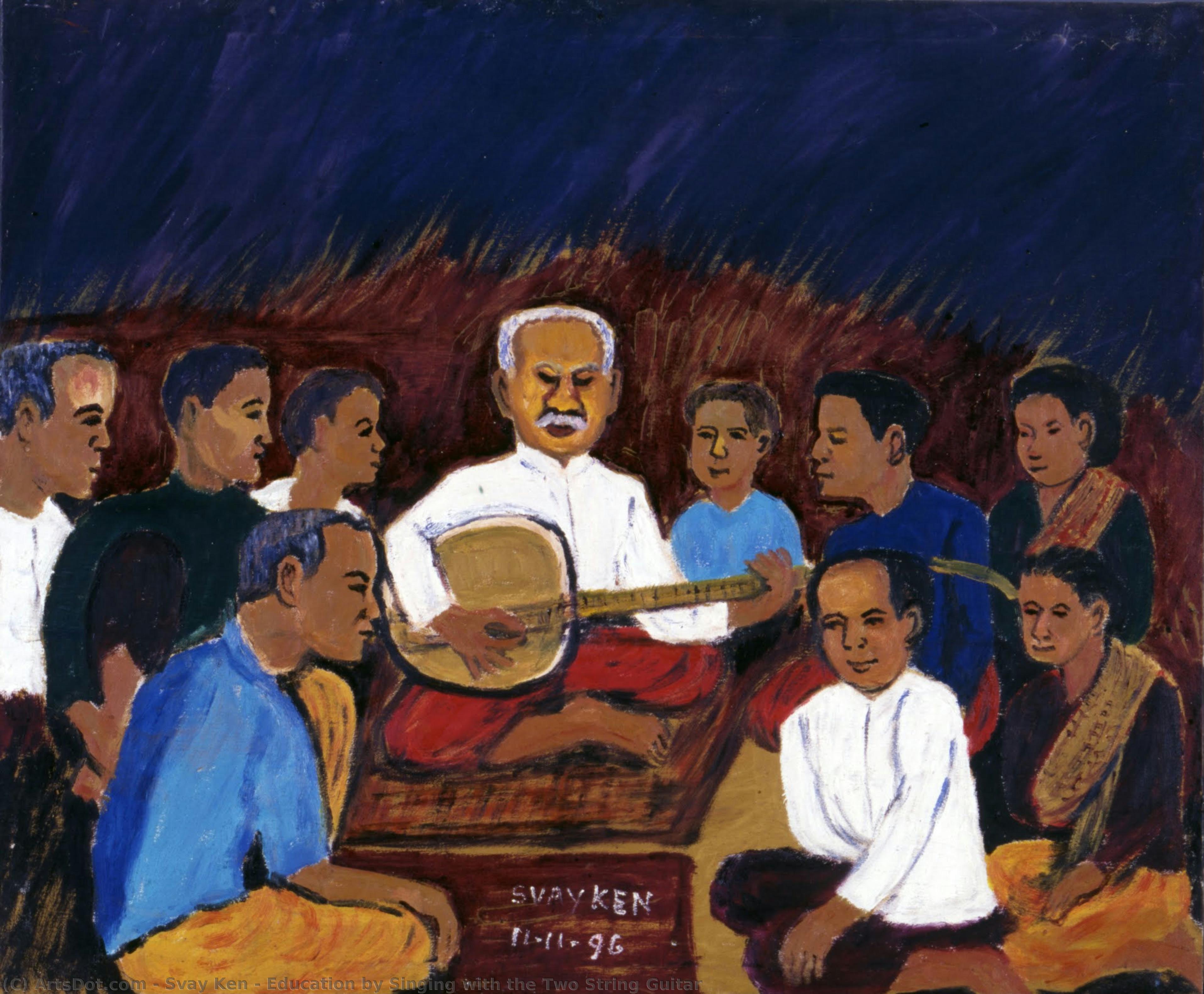 Education By Singing With The Two String Guitar — Svay Ken