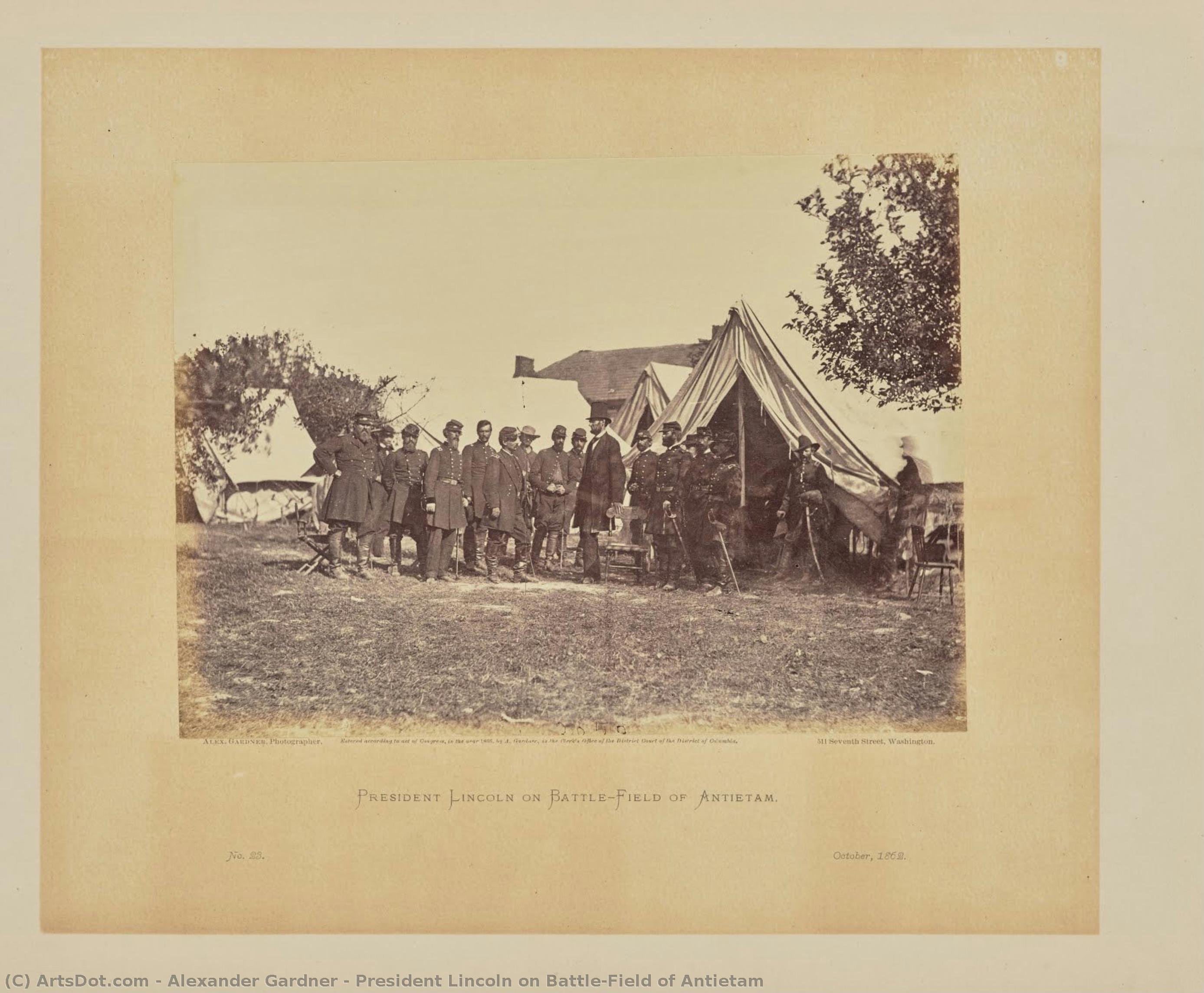 President Lincoln On Battle-field Of Antietam — アレクサンダー・ガードナー
