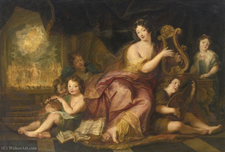 Portrait Of Madame De Maintenon With The Natural Children Of Louis Xiv And Madame De Montespan — Charles Antoine Coypel