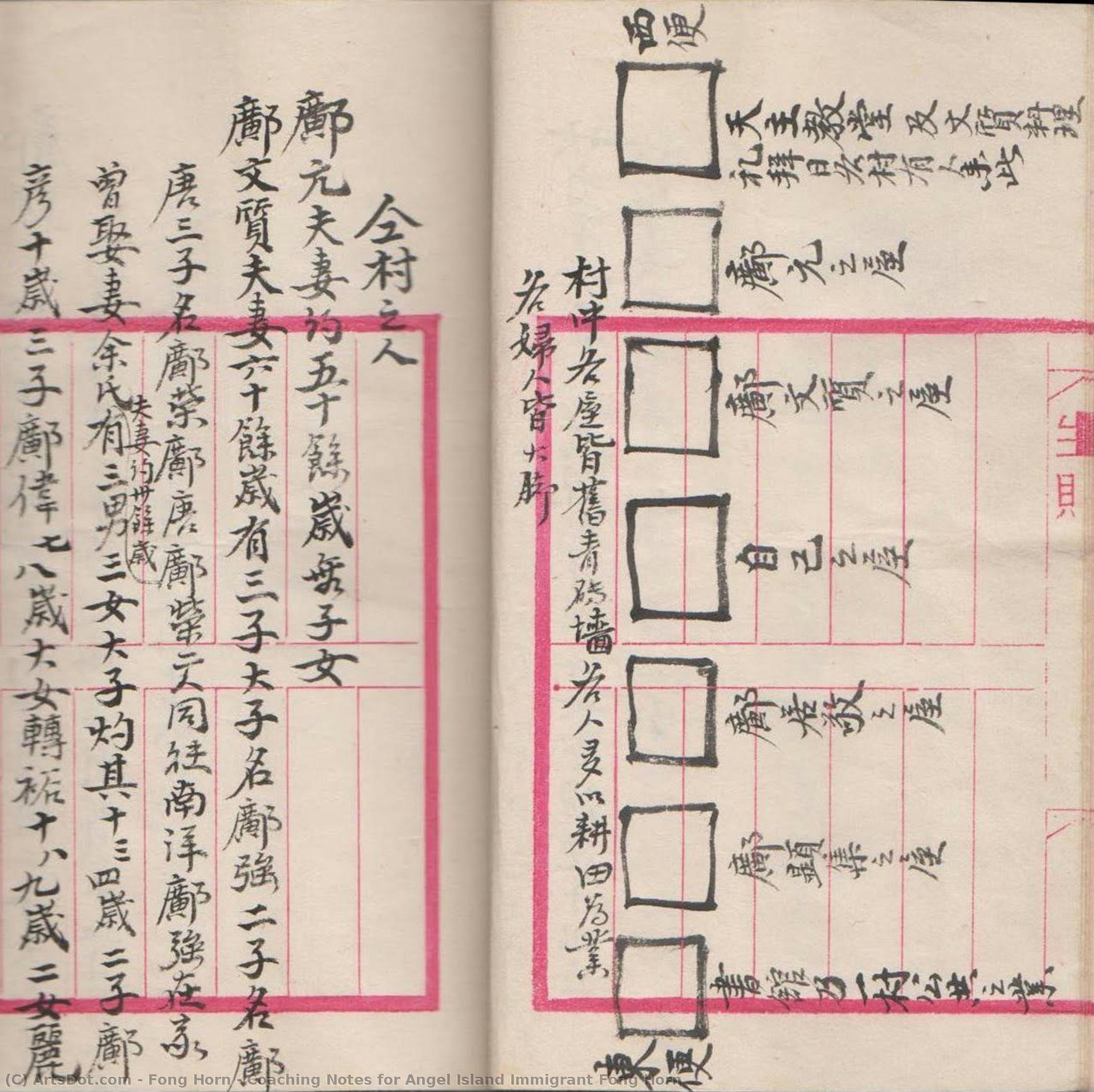 Coaching Notes For Angel Island Immigrant Fong Horn — Fong Horn