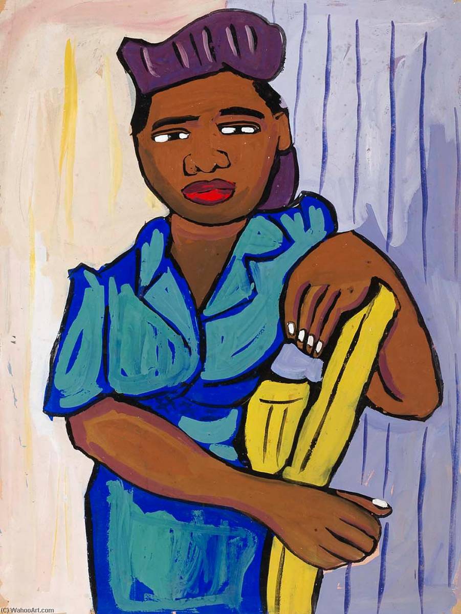 Woman Beside Yellow Chair — William H. Johnson