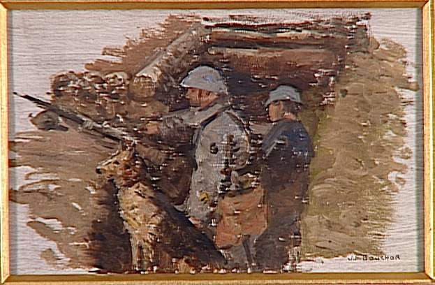 Chiens De Tranchée, Alsace, 1916 — Joseph-félix Bouchor