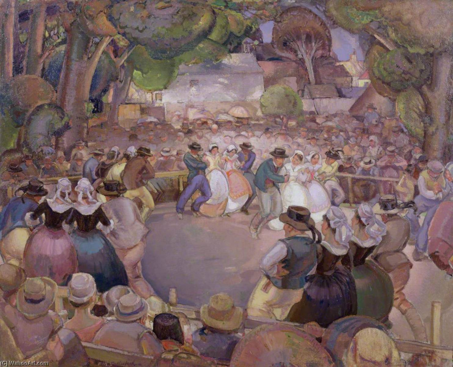 Breton Dancers, Concarneau — David Macbeth Sutherland