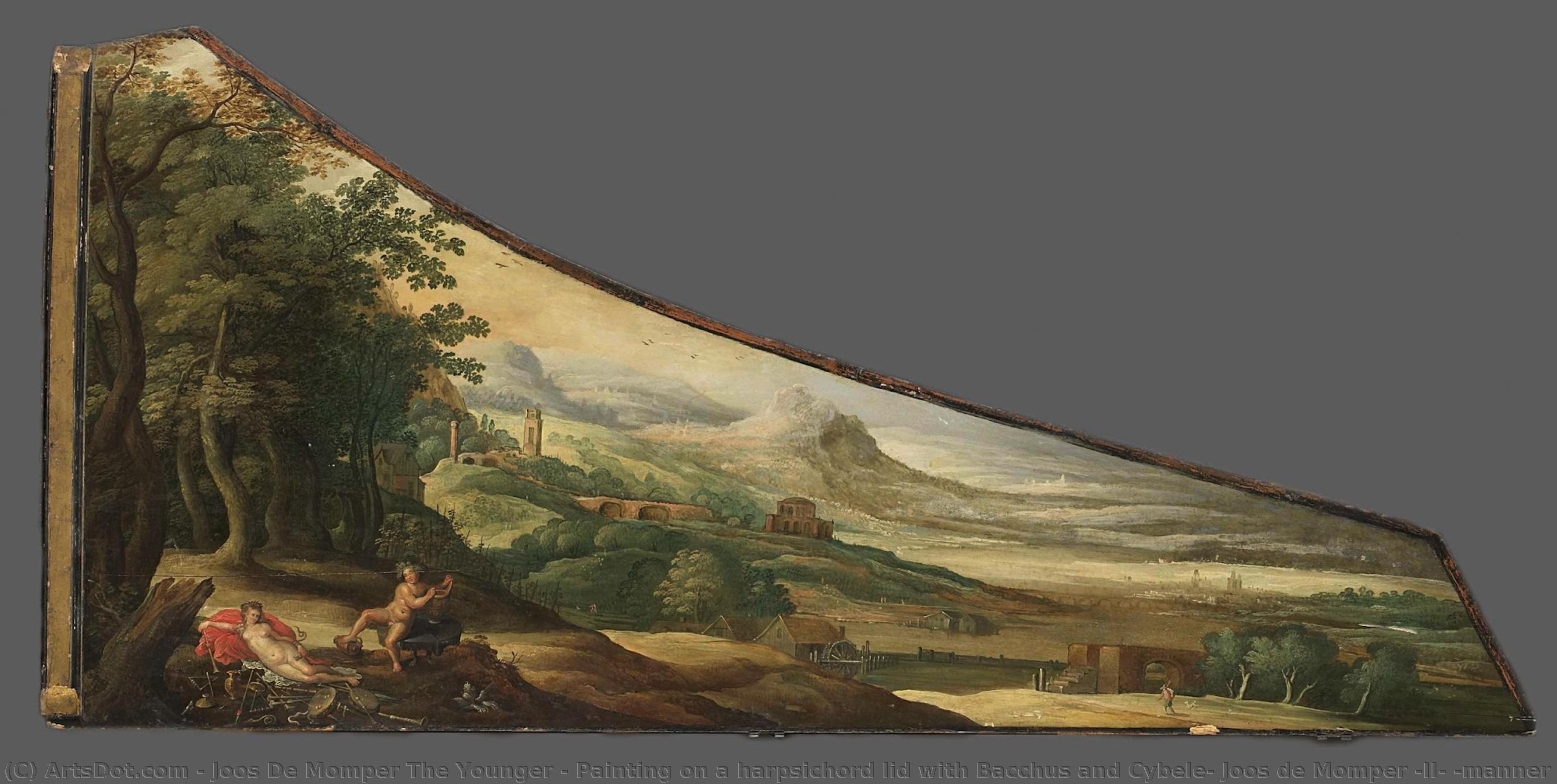 Painting On A Harpsichord Lid With Bacchus And Cybele, Joos De Momper (ii) (manner Of), 1590 - 1675 — Joos De Momper The Younger