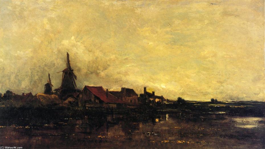 The River Meuse At Dordrecht — Charles-françois Daubigny
