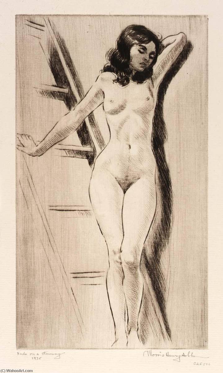 Nude On A Stairway — Morris Henry Hobbs