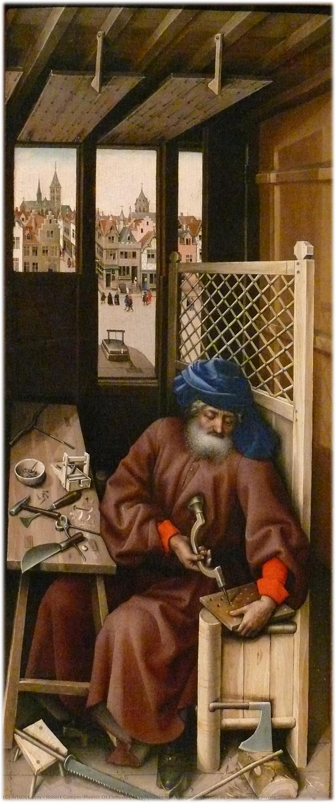 The Mérode Altarpiece - Joseph As A Medieval Carpenter — Robert Campin (master Of Flemalle)
