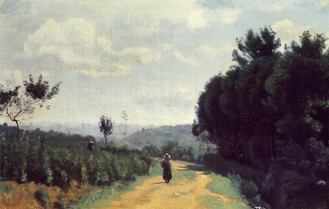 The Severes Hills - Le Chemin Troyon — Jean-baptiste-camille Corot