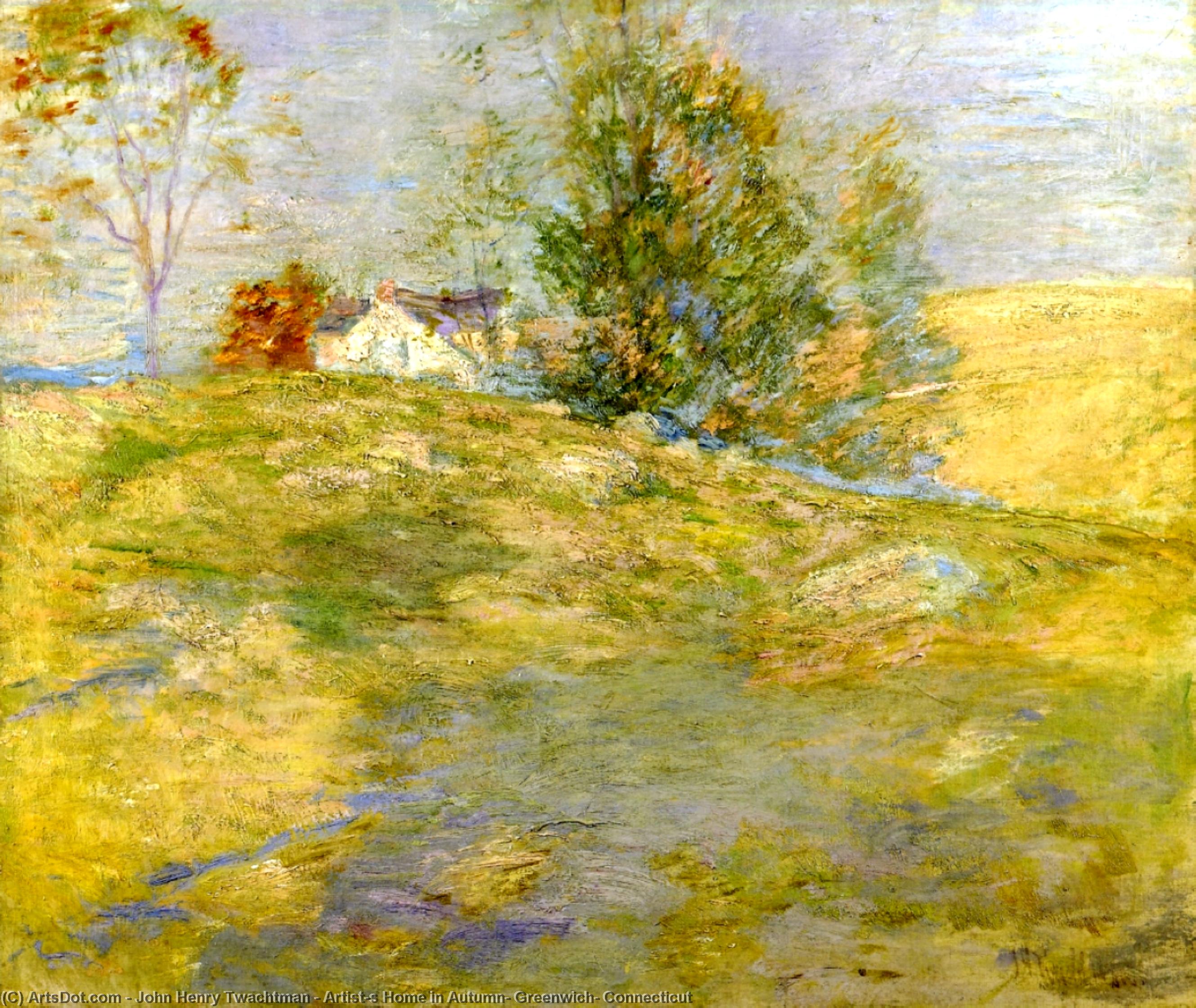 Artist's Home In Autumn, Greenwich, Connecticut — John Henry Twachtman