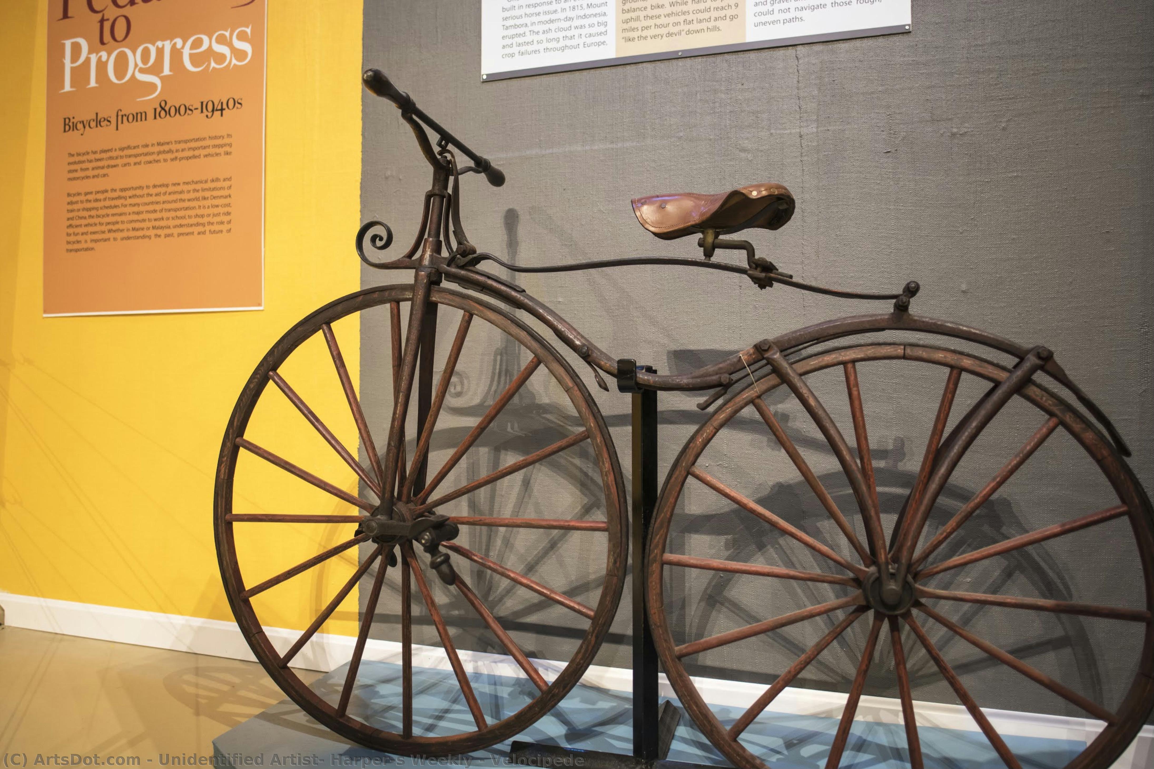 Velocipede — Artista No Identificado, Harper's Weekly