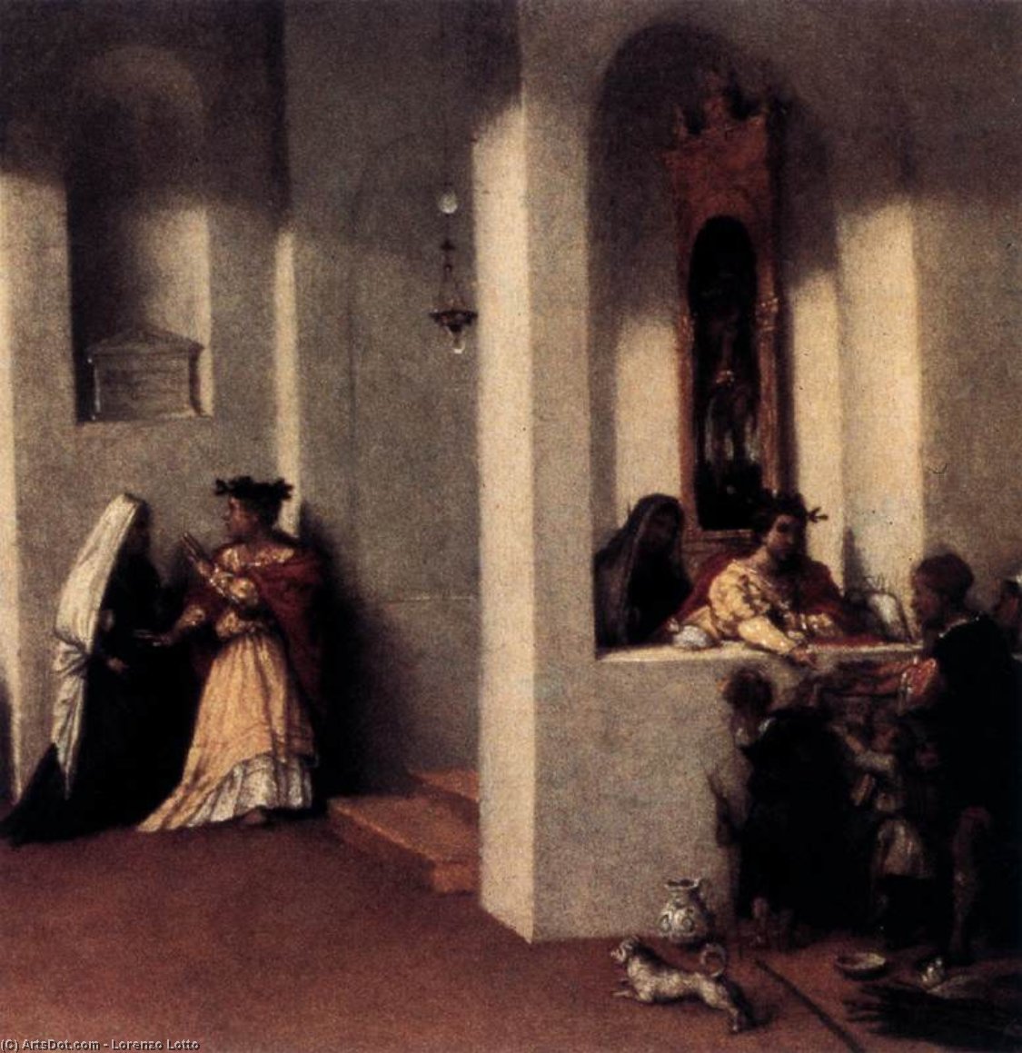 St Lucy At The Tomb Of St Agatha (detail) — Lorenzo Lotto