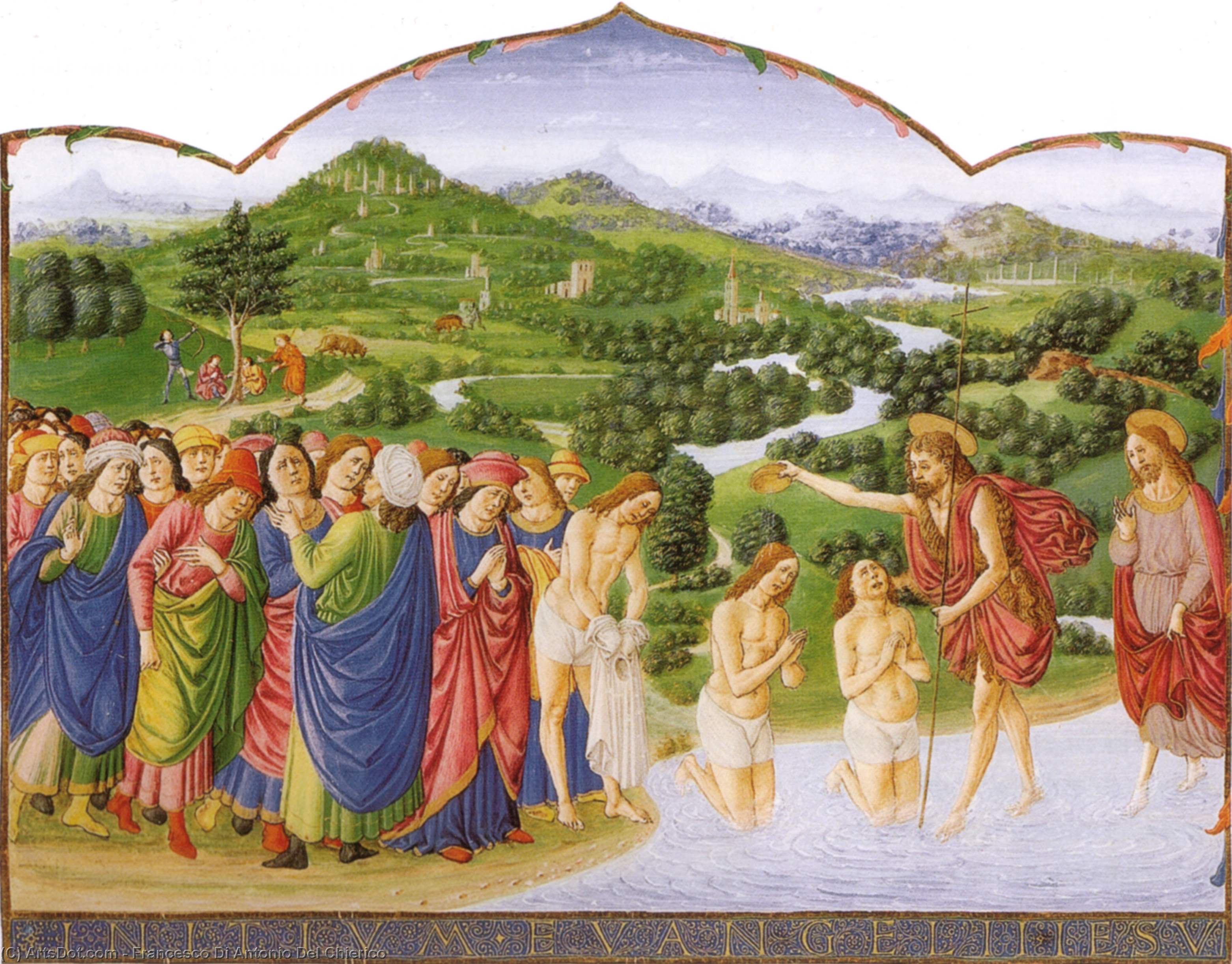 San Giovanni Baptist Baptizing The Crowds — Francesco Di Antonio Del Chierico