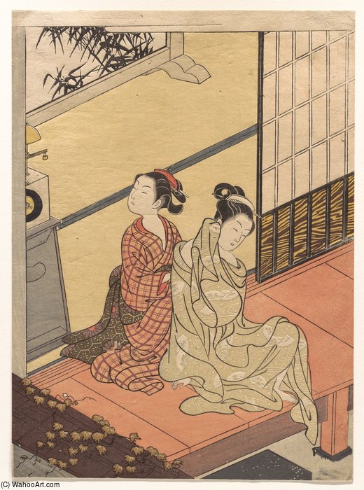 The Evening Chime Of The Clock — Suzuki Harunobu