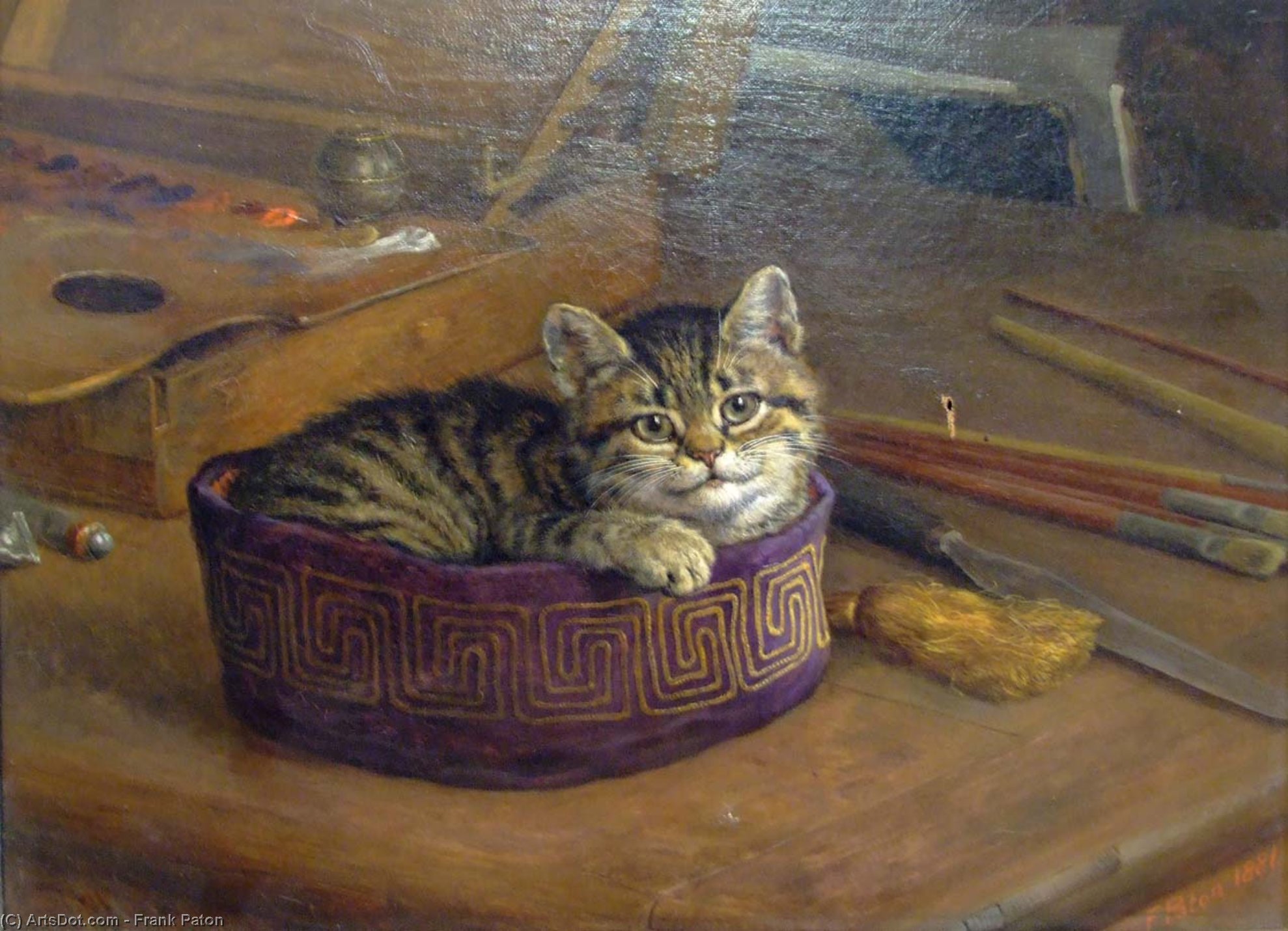 Study Of A Cat — Frank Paton