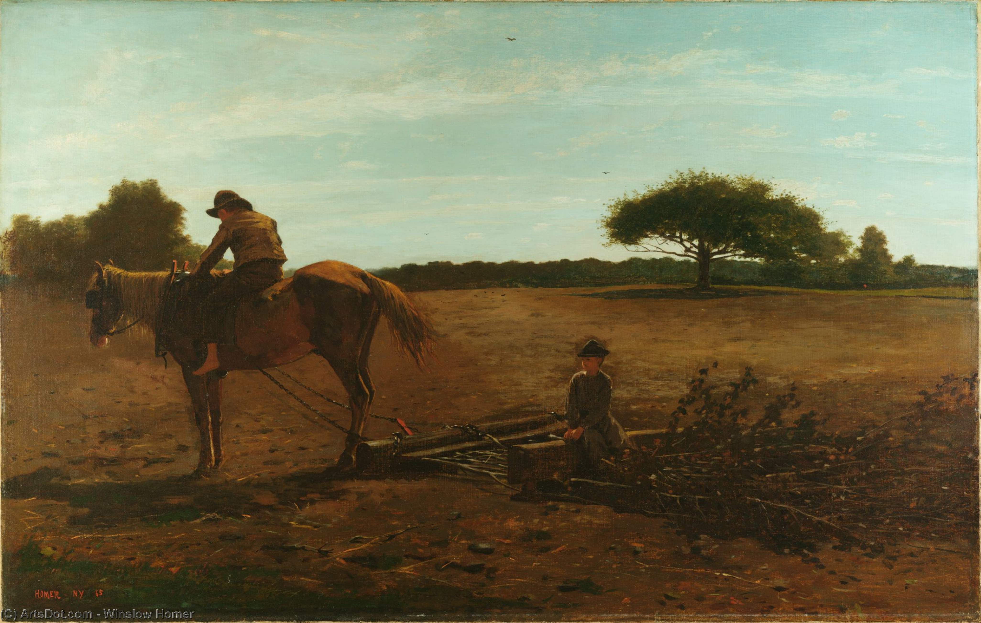 The Brush Harrow — Winslow Homer