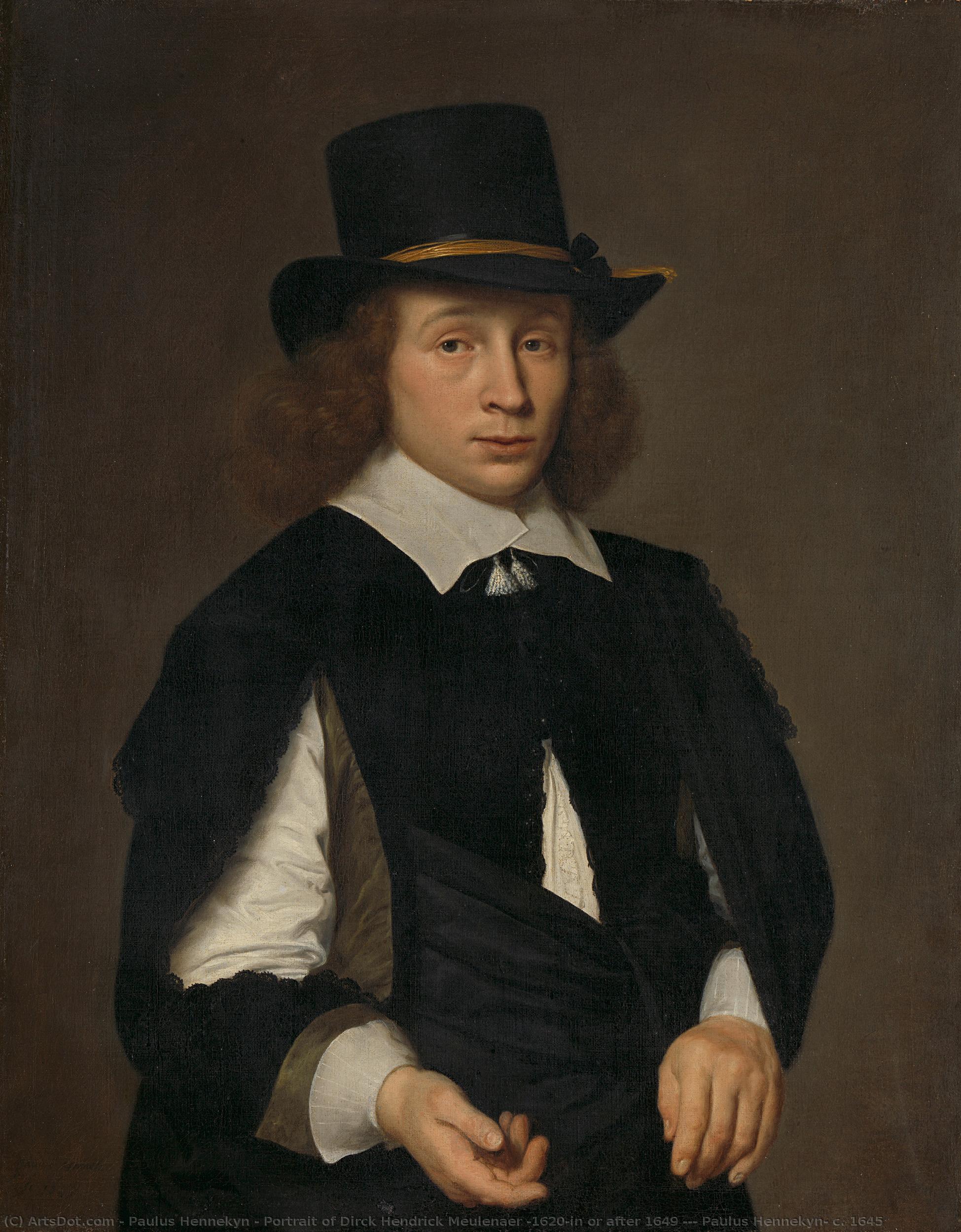 Portrait Of Dirck Hendrick Meulenaer (1620-in Or After 1649 ?), Paulus Hennekyn, C. 1645 — Paulus Hennekyn