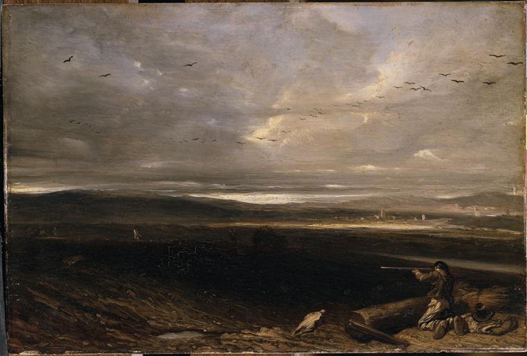 La Battue En Plaine — Alexandre Gabriel Decamps